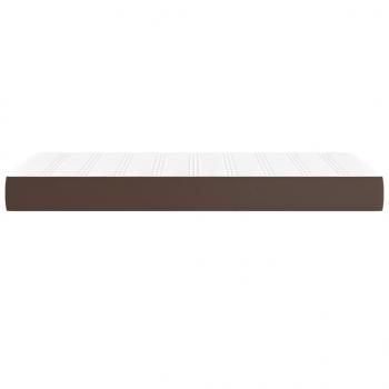 Taschenfederkernmatratze Braun 100x200x20 cm Kunstleder