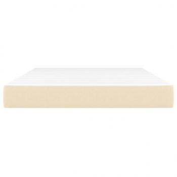 Taschenfederkernmatratze Creme 140x200x20 cm Stoff