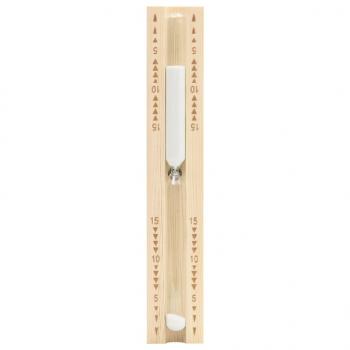 2-in-1 Sauna-Hygrothermograph und Sanduhr Set Massivholz Kiefer