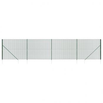 Maschendrahtzaun mit Bodenhülsen Grün 2x10 m