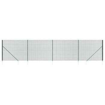 Maschendrahtzaun mit Bodenhülsen Grün 2x10 m