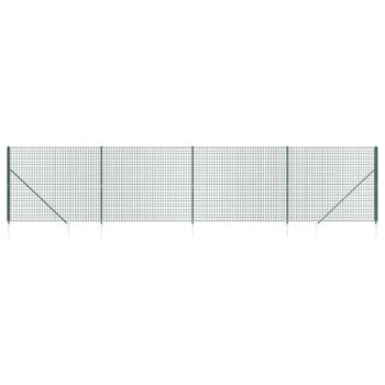 Maschendrahtzaun mit Bodenhülsen Grün 2x10 m