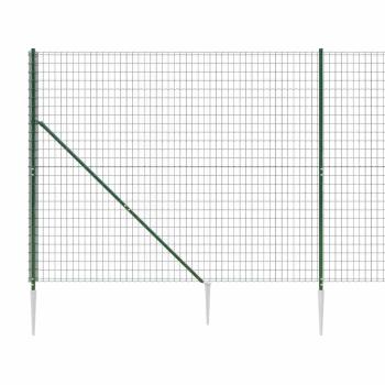 Maschendrahtzaun mit Bodenhülsen Grün 2x25 m