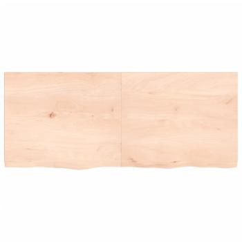 Wandregal 120x50x(2-4) cm Massivholz Eiche Unbehandelt
