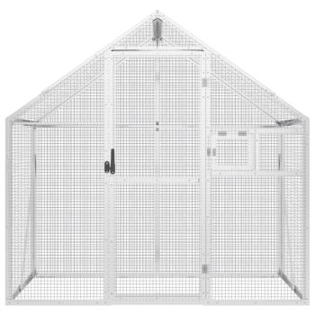 Voliere Silbern 179x100x185 cm Aluminium