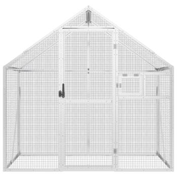 Voliere Silbern 179x100x185 cm Aluminium