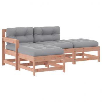 ARDEBO.de - 4-tlg. Garten-Lounge-Set mit Kissen Massivholz Douglasie
