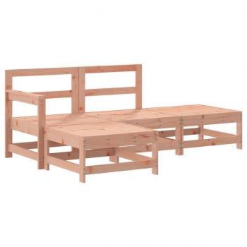 4-tlg. Garten-Lounge-Set mit Kissen Massivholz Douglasie