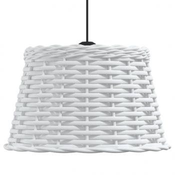 Lampenschirm Weiß Ø38x23 cm Korbweide