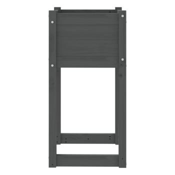 Pflanzkübel 2 Stk. Grau 40x40x81 cm Massivholz Kiefer