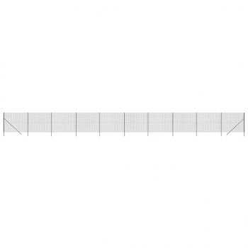 Maschendrahtzaun Anthrazit 2x25 m Verzinkter Stahl