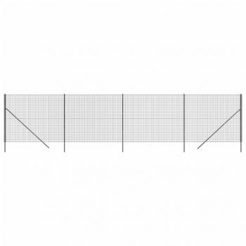 Maschendrahtzaun Anthrazit 1,4x10 m Verzinkter Stahl