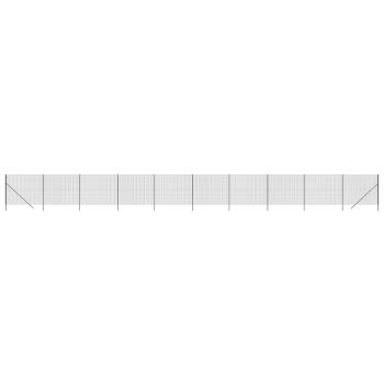 Maschendrahtzaun Anthrazit 2,2x25 m Verzinkter Stahl