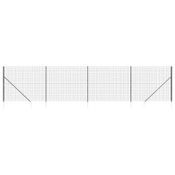 Maschendrahtzaun mit Bodenhülsen Anthrazit 1,6x10 m