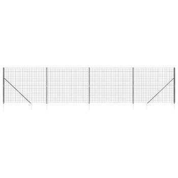 Maschendrahtzaun mit Bodenhülsen Anthrazit 1,6x10 m