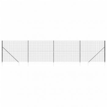 Maschendrahtzaun mit Bodenhülsen Anthrazit 1,4x10 m