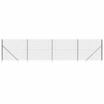 Maschendrahtzaun mit Bodenhülsen Anthrazit 1,4x10 m