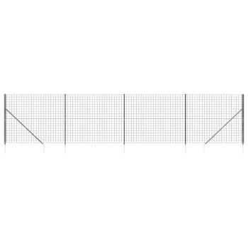 Maschendrahtzaun mit Bodenhülsen Anthrazit 2,2x10 m