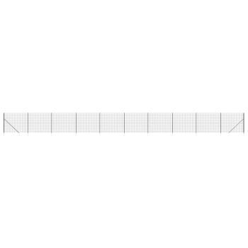 Maschendrahtzaun mit Bodenhülsen Anthrazit 2,2x25 m