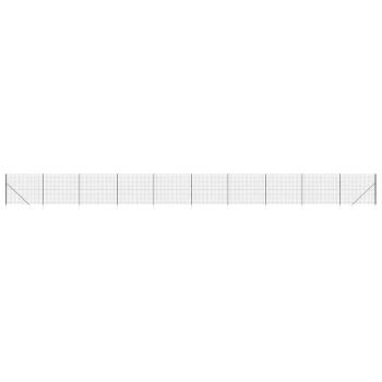 Maschendrahtzaun mit Bodenhülsen Anthrazit 2,2x25 m