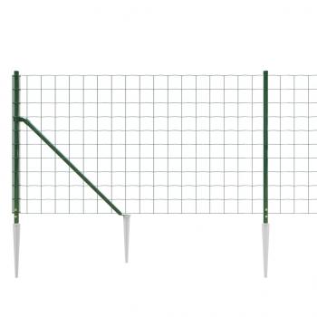 Maschendrahtzaun mit Bodenhülsen Grün 0,8x25 m