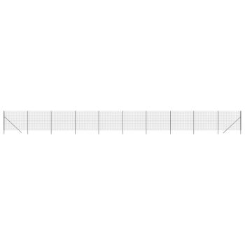 Maschendrahtzaun Anthrazit 2,2x25 m Verzinkter Stahl