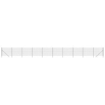 Maschendrahtzaun Anthrazit 2,2x25 m Verzinkter Stahl
