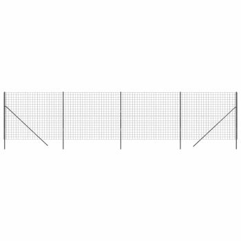 Maschendrahtzaun Anthrazit 2,2x10 m Verzinkter Stahl