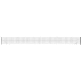 Maschendrahtzaun Anthrazit 1,6x25 m Verzinkter Stahl