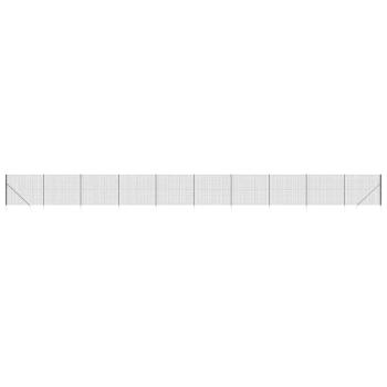 Maschendrahtzaun mit Bodenhülsen Anthrazit 2x25 m