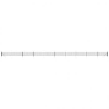 Maschendrahtzaun mit Bodenhülsen Anthrazit 1x25 m