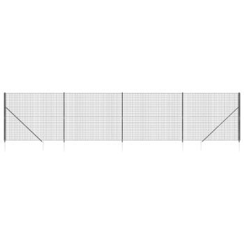 Maschendrahtzaun mit Bodenhülsen Anthrazit 1,4x10 m