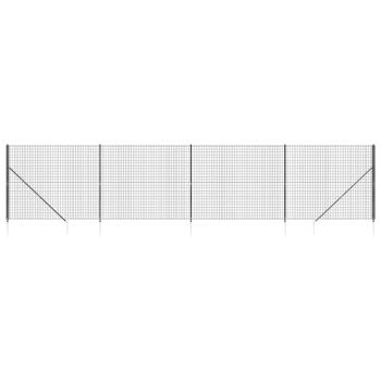 Maschendrahtzaun mit Bodenhülsen Anthrazit 1,4x10 m