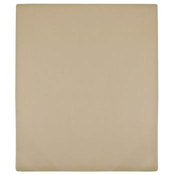 ARDEBO.de - Spannbettlaken Jersey Taupe 140x200 cm Baumwolle 