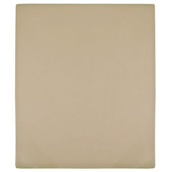 Spannbettlaken Jersey Taupe 140x200 cm Baumwolle 