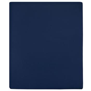 Spannbettlaken 2 Stk. Jersey Marineblau 160x200 cm Baumwolle