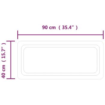 LED-Badspiegel 90x40 cm