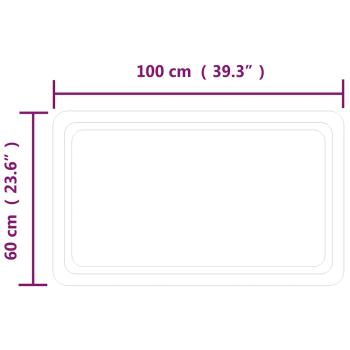 LED-Badspiegel 100x60 cm