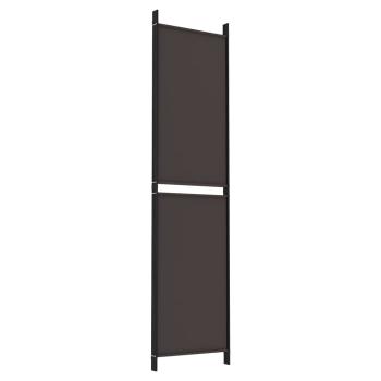 4-tlg. Paravent Braun 200x200 cm Stoff