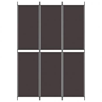 3-tlg. Paravent Braun 150x220 cm Stoff