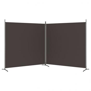  2-tlg. Paravent Braun 348x180 cm Stoff