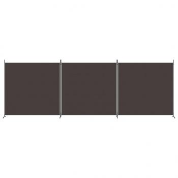 3-tlg. Paravent Braun 525x180 cm Stoff