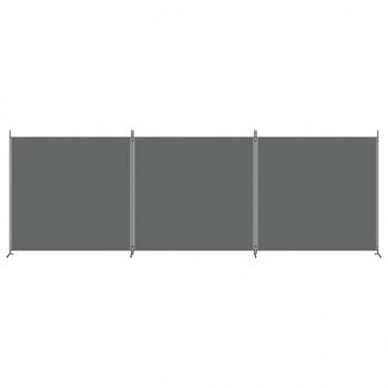 3-tlg. Paravent Anthrazit 525x180 cm Stoff