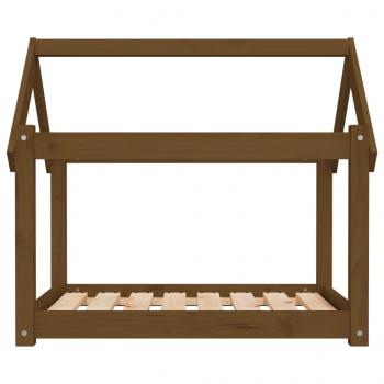 Hundebett Honigbraun 81x60x70 cm Massivholz Kiefer