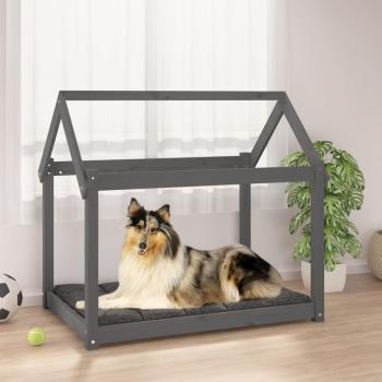 ARDEBO.de - Hundebett Grau 101x70x90 cm Massivholz Kiefer