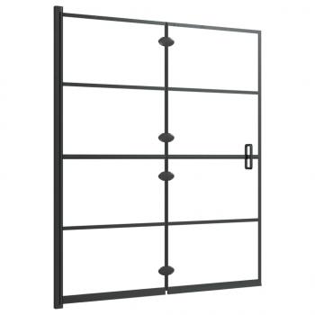 Faltbare Duschkabine ESG 120x140 cm Schwarz