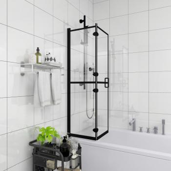 ARDEBO.de - Faltbare Duschkabine ESG Schwarz 80x140 cm