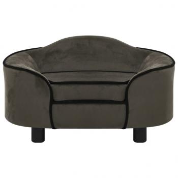 Hundesofa Dunkelgrau 67x47x36 cm Plüsch