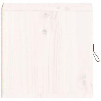 Wandschränke 2 Stk. Weiß 31,5x30x30 cm Massivholz Kiefer