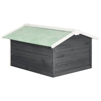 Roboter-Rasenmäher Garage 72x87x50 cm Grau Weiß Tannenholz